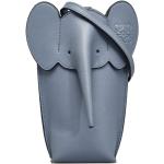 Sacs de créateur Loewe bleus à rayures en cuir de veau à motif éléphants en cuir seconde main pour femme 
