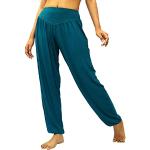 Pantalons de pyjama bleues claires en modal Taille L plus size look fashion pour femme 