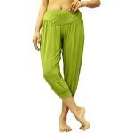 Pantalons taille haute vert émeraude en modal Taille L plus size look fashion pour femme 