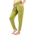 Pantalons taille haute vert émeraude Taille M look fashion pour femme 