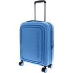 Valises cabine Mandarina Duck bleues à carreaux en polycarbonate look fashion en promo 