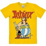 T-shirts à imprimés Logoshirt jaunes en coton Astérix et Obélix Astérix à manches courtes Taille M rétro en promo 