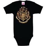 Body Logoshirt noirs en coton bébé Harry Potter Poudlard look casual 