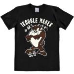 Logoshirt® Looney Tunes I Taz I Trouble Maker I T-Shirt imprimé I Femme & Homme I Manches Courtes I Noir I Design Original sous Licence I Taille M