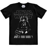 T-shirts Logoshirt noirs en jersey à manches courtes Star Wars Dark Vador à manches courtes à col rond Taille 3 XL look fashion 