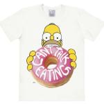 Logoshirt® Les Simpson I Homer Simpson I Donut I T-Shirt imprimé I Femme & Homme I Manches Courtes I Blanc I Design Original sous Licence I Taille L