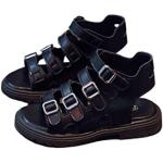 Sandales plates noires à paillettes Pointure 34 look fashion pour femme 