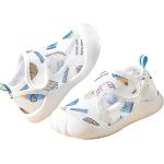 LOIJMK Toddler Girls Boys Chaussures Sandales Fond Plat Non Slio Half Open Toe Slip Respirant Chaussures Souples Sandales Cars Garçon (Blue, 24 Toddler)