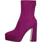 Bottines Lola Cruz violettes en cuir en cuir Pointure 40 look fashion pour femme 