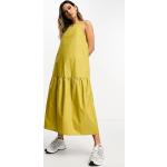 Robes trapèze Lola May jaunes mi-longues sans manches Taille S classiques pour femme en promo 