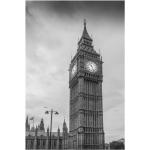 London Print, Black & White Photography Prints Of Westminster & Big Ben For Office Or Living Room Wall Decor