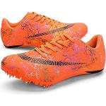 Chaussures d'athlétisme orange en caoutchouc à clous Pointure 37 look fashion pour homme 