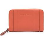 Longchamp portefeuille en cuir à fermeture zippée - Orange