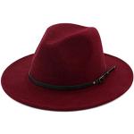 Chapeaux Fedora rouge bordeaux Pays Tailles uniques classiques pour homme 