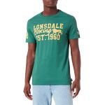 T-shirts Lonsdale verts à manches courtes à manches courtes à col rond Taille S look casual pour homme 