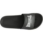 Lonsdale Homme Naples Slide Sandal, Black/White, 44.5 EU