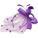 Serre-têtes plume violets Tailles uniques look fashion pour femme 