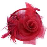 Chapeaux de mariage rouges Tailles uniques look fashion pour femme 