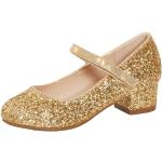 Chaussures basses Lora Dora dorées à paillettes Pointure 30,5 look fashion pour fille 