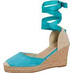 Sandales à talons Lora Dora turquoise à talons compensés Pointure 41,5 avec un talon entre 5 et 7cm classiques pour femme 