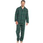 Lora Dora Strong Souls Pyjama traditionnel 2 pièces pour homme, Vert à carreaux, XL