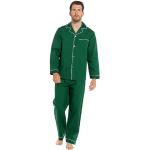 Lora Dora Strong Souls Pyjama traditionnel 2 pièces pour homme, vert émeraude, S