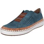 Chaussures de running bleu électrique en toile anti choc à fermetures éclair Pointure 43 plus size look fashion pour femme 