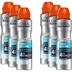 L'Oreal Men Expert, Déodorant Spray Fresh Extreme, protection 48H, régule la transpiration et lutte contre les odeurs corporelles, parfum frais et longue durée (6 x 150 ml)