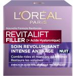 Crèmes de nuit L'Oreal Revitalift d'origine française à l'acide hyaluronique 50 ml anti rides anti âge pour femme 
