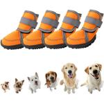 Chaussures orange en peluche à motif animaux pour chien Taille XS 