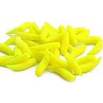 LOT : 2 paquets (total 80 pièces) d'asticots artificiels BEHR jaune fluo