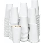 Tasses à café blanches en plastique en lot de 100 