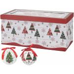 Lot de 12 Boules de Noël Ø 7,5 cm Brillantes dans Une boîte Cadeau, décoration d'arcs et d'arbres, Santa's House