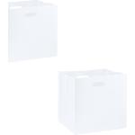 Boîtes de rangement blanches en lot de 2 modernes 