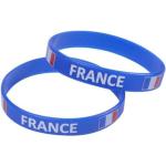 Lot de 2 Bracelets en Silicone France Bleu - Paris Prix
