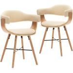 Chaises en bois en bois avec accoudoirs en lot de 2 modernes 