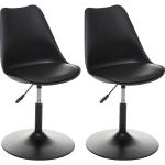 Lot de 2 chaises déco hauteur ajustable style scandinave "Aiko" Atmosphera - Couleur: Noir