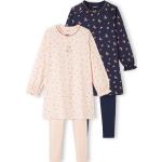 Chemises de nuit manches longues Vertbaudet roses all over en coton lot de 2 Taille 2 ans pour fille en promo de la boutique en ligne Vertbaudet.fr 