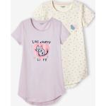 Chemises de nuit courtes Vertbaudet lilas en coton lot de 2 Taille 2 ans pour fille de la boutique en ligne Vertbaudet.fr 