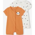 Pyjamas Vertbaudet orange en coton à motif pandas lot de 2 Taille 2 ans pour bébé de la boutique en ligne Vertbaudet.fr 