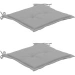 Galettes de chaise grises en polyester en lot de 2 50x50 cm 