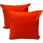 Housses de coussin orange en coton en lot de 2 40x40 cm 
