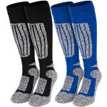 Lot de 2 paires de chaussettes de ski BlackSnake pour homme et femme, Adulte (unisexe), Schwarz/Blau, 43/46