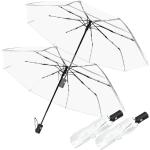 Parapluies pliants transparents en lot de 2 Taille L look fashion 