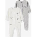 Pyjamas en velours Vertbaudet blanc d'ivoire en velours à motif moutons lot de 2 Taille 2 ans pour bébé en promo de la boutique en ligne Vertbaudet.fr 