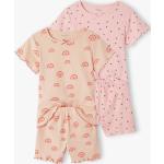 Pyjamas Vertbaudet rose pastel en coton lot de 2 Taille 2 ans pour fille de la boutique en ligne Vertbaudet.fr 