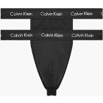 Jockstraps de créateur Calvin Klein noirs en coton en lot de 2 Taille S pour homme 