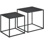 Lot de 2 tables basses de forme carré en métal noires mat 03_0005776