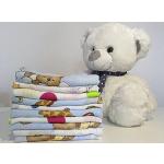 Couches lavables multicolores en tissu à motif ours bébé en lot de 20 