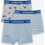 Boxers short Vertbaudet bleus en coton éco-responsable lot de 3 Taille 3 ans pour garçon de la boutique en ligne Vertbaudet.fr 